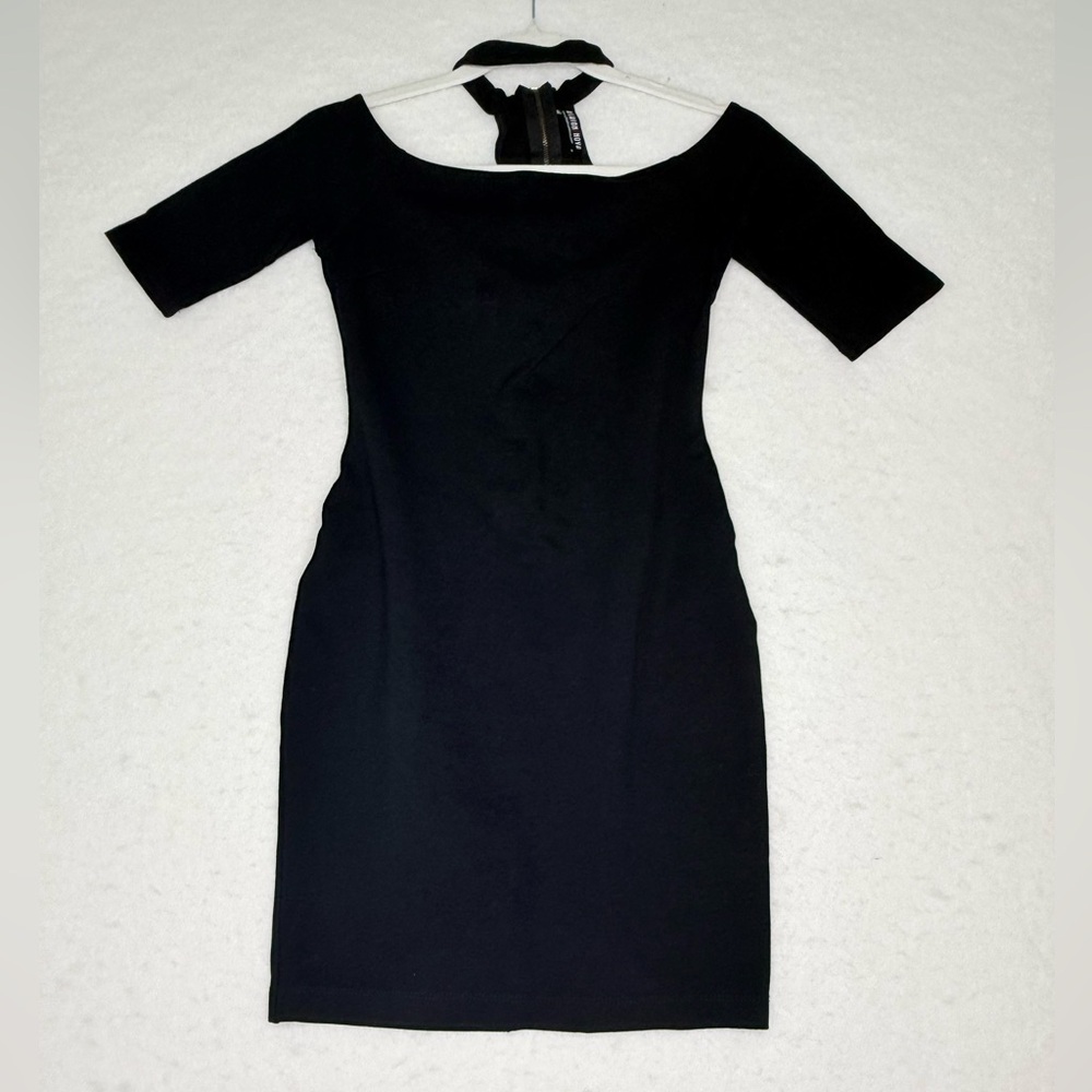 Fashion Nova Classic Black Midi Dress Pre-Owned Size S